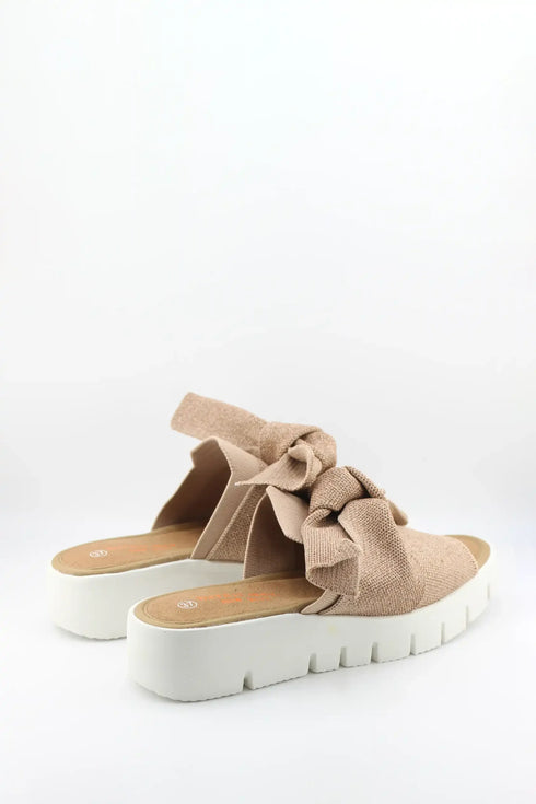Bernie Mev Bow Detail Platform Slide